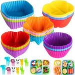 Silicone Lunch Box Dividers, Colorful Bento Box Dividers, Silicone Cupcake