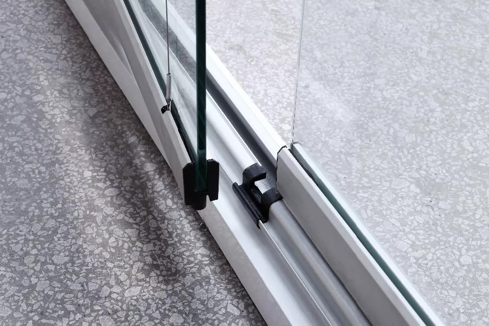 Aluminum Frameless Glass office Balcony Sliding Door Movable Partition Folding Wall