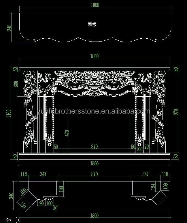 Modern Design White Marble Fireplace Surround for Wall Mounted Installation