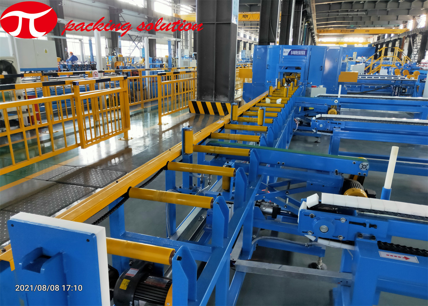 Automatic Steel Tube Packing Machine Stretch Film Wrapping Machine 200mm Dia 55mm ID