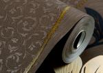 Floral Interior House Decoration Wallpaper With Non Woven Materials , Brown