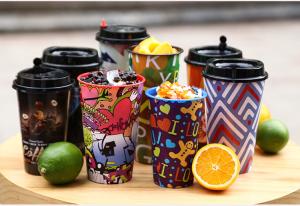 Quality Promotional 350ml Coffee Cups With Lids From Disposable platic Coffee Cup wholesale