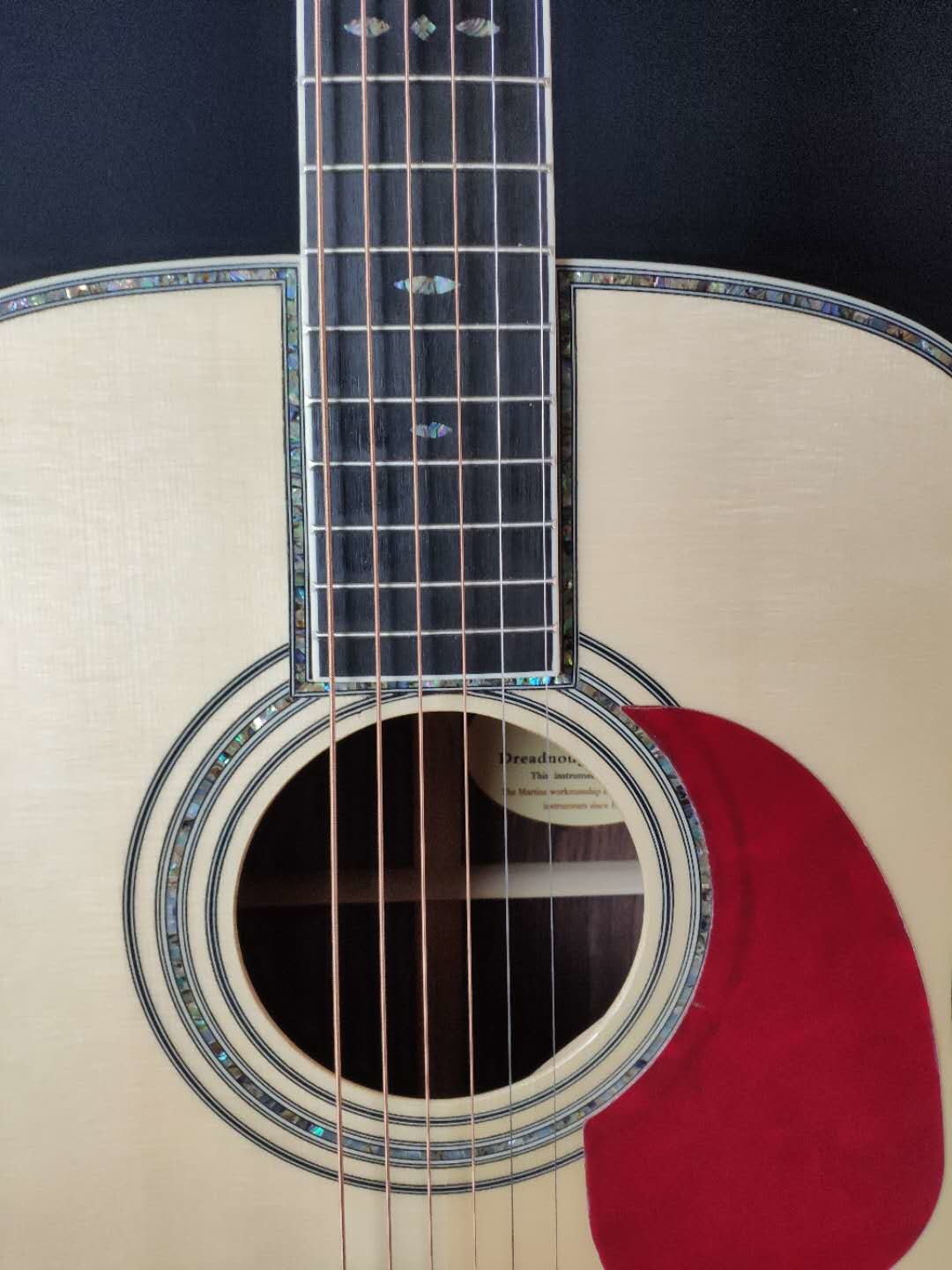 All Solid Spruce Round Body Dreadnaught D42 Acoustic Electric Guitar with Ebony Fingerboard