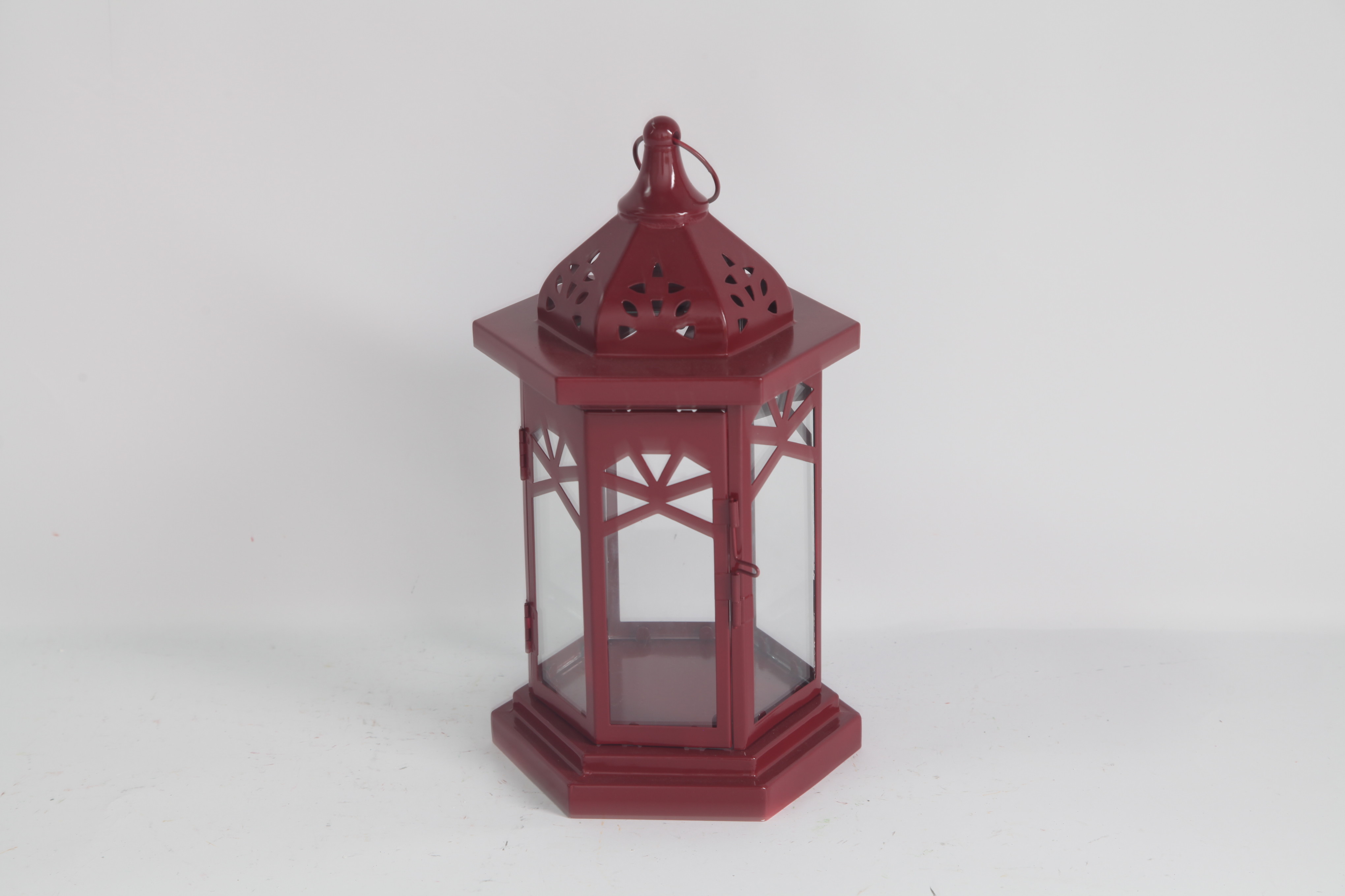 Christmas Metal Lantern Ornaments Holds Candles Garden Decor