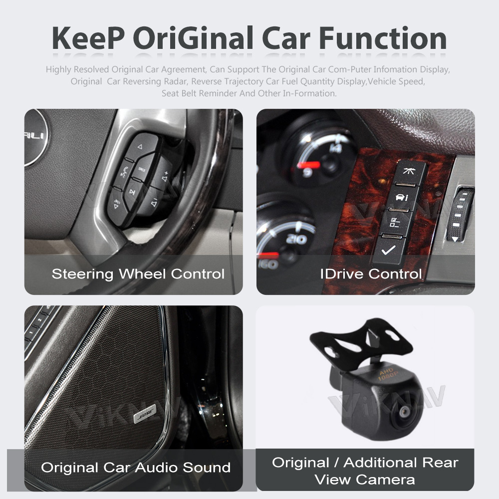 Viknav Car Radio For GMC-Yukon/Chevy Suburban Tahoe Auto AC (2007-2013)12.1 Inch Android 13 IPS Touch Screen Navigation
