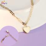 Adjustable Womens Engraved Heart Pendant Bracelet