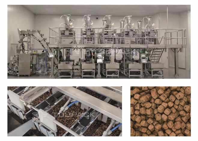 Variable Weighing And Packaging Systemfor Pet Food With Multiple Ingredients Dog Food Packaging Machine