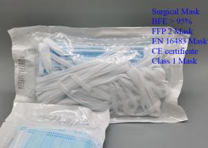 Quality Earloop Style 3 Layer Face Mask , Single Use Disposable Non Woven Face Mask wholesale