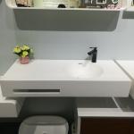 Fashionable Wall Hung Wash Hand Basin Single Hole Faucet Mount
