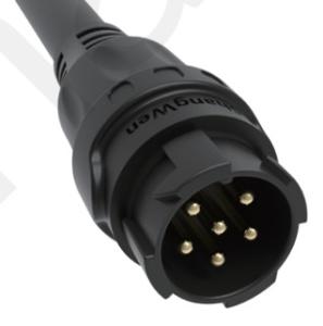 Quality 6pin Black M19 Waterproof Connector 15A Solder Overmolded Aluminum Alloy Shell Nylon IP67 wholesale