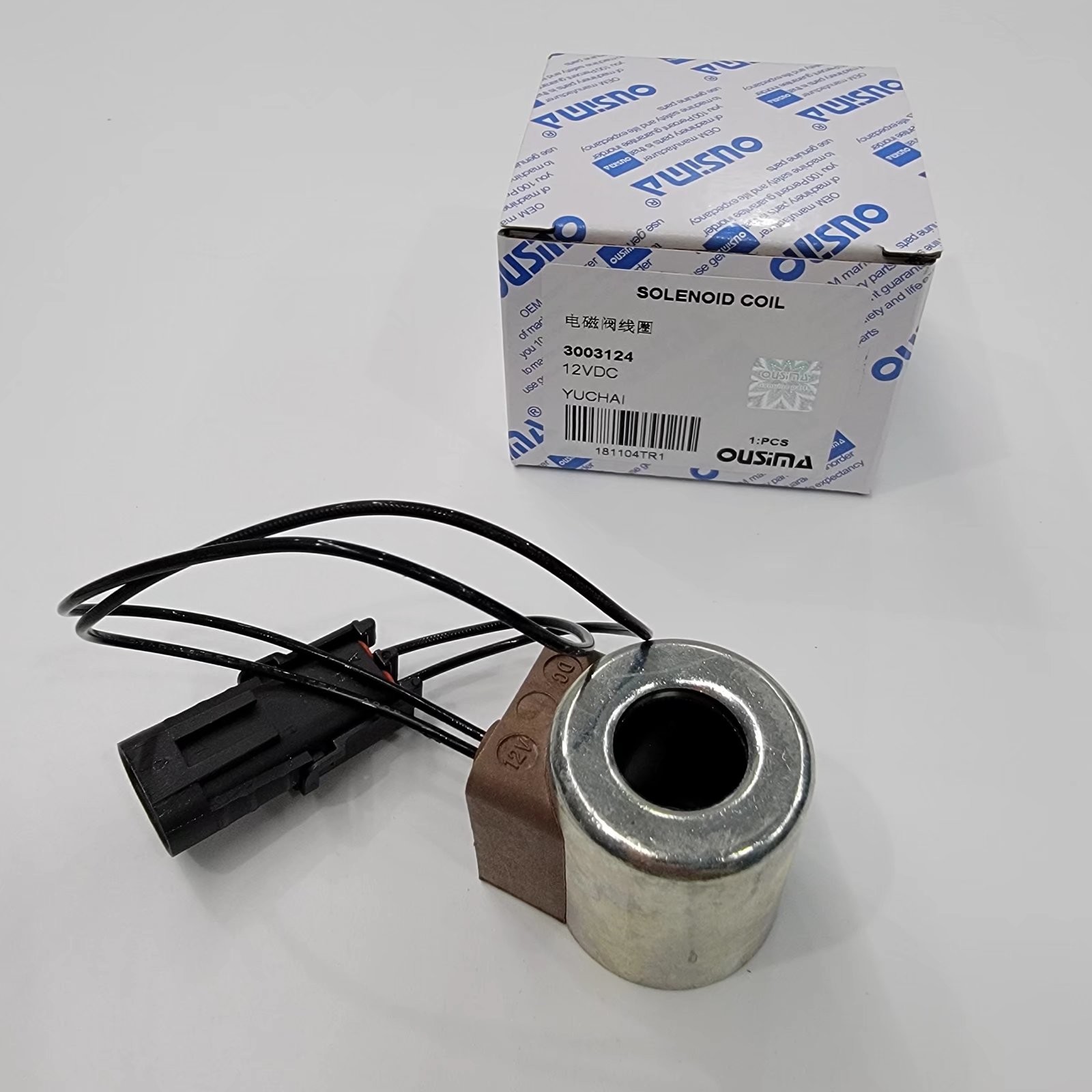 3003124 12 Volt Solenoid Coil For Yuchai Excavator Parts