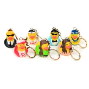 Quality Vinyl Mini Rubber Duck Keyring Environmental Protection For Children wholesale
