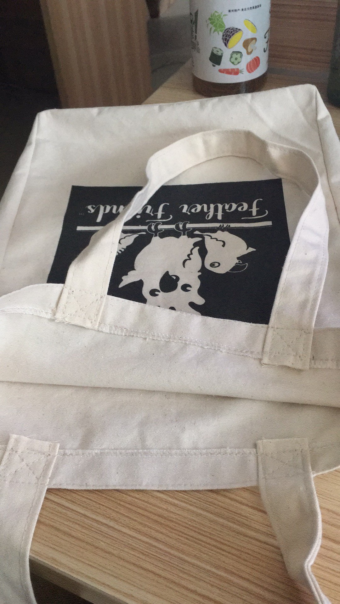 Canvas Customized Logo 25x37x5cm Shopping Tote Bag