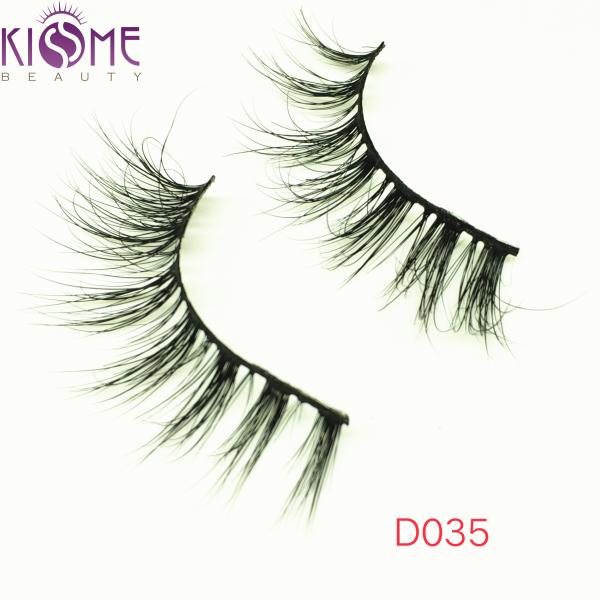 Cruelty Free Fashion Natural Mink Eyelashes Black Band 0.01~0.15 Mm Thickness