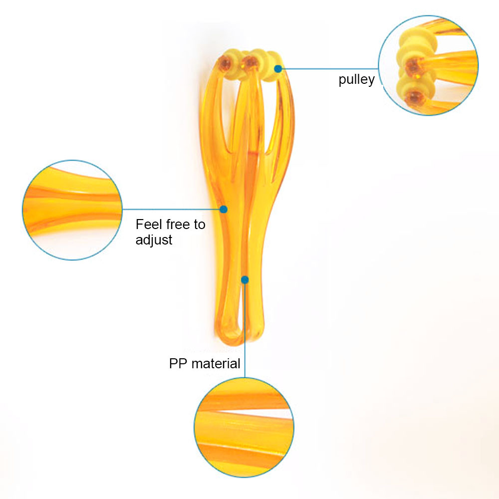 Finger Joint Handheld Body Massager Cambered Roller Design Promote Blood Circulation