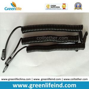 Quality Retracted Black Short Length Coiled Tool Coiled Lanyard wholesale