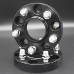 25mm Forged Aluminum Hub-centric Wheel Spacers Anodize Black for FORD Mustang