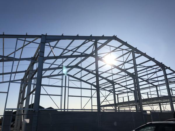Warehouse 120kg/Sqm Light Gauge Steel Structures Large Heavy Metal Buildings