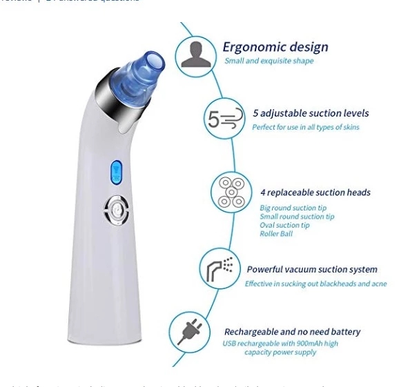 4 in1 Blackhead Remover Electric Acne Comedone Extractor Vacuum Pore Cleaner
