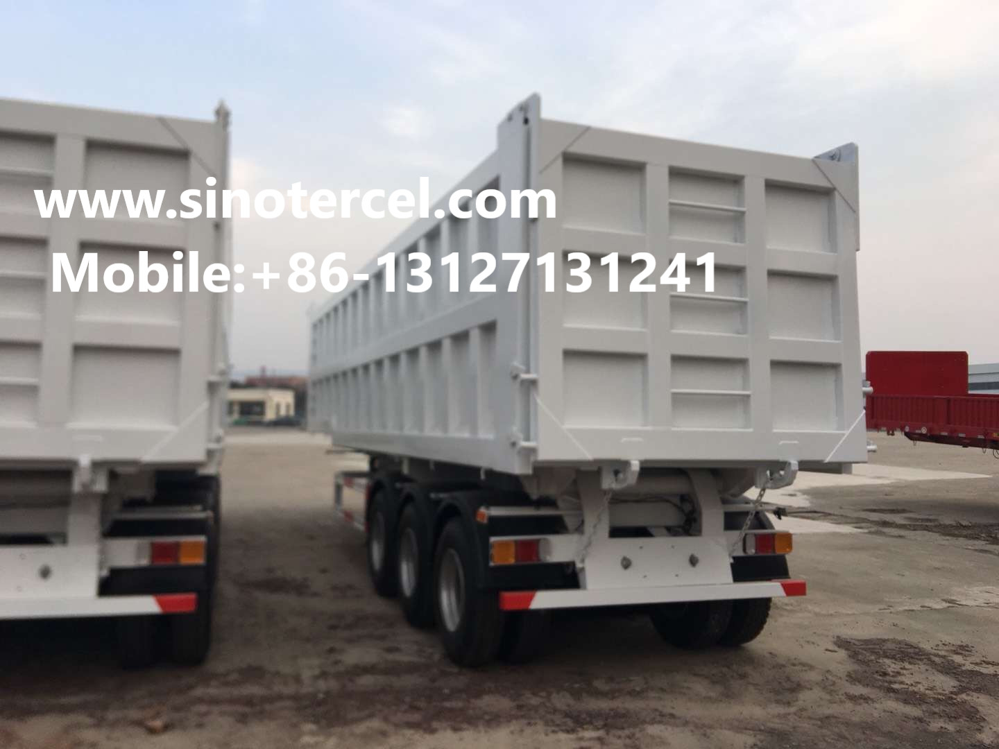 3 Axle Tipper Semi Trailer 40-60 Tons For Mining