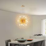 Nordic Artistic LED Aluminum Dandelion Chandelier Hanging Lamps sputnik