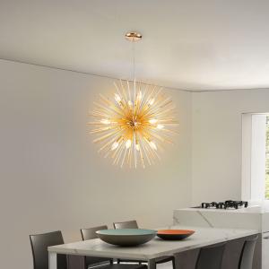 Quality Nordic Artistic LED Aluminum Dandelion Chandelier Hanging Lamps sputnik chandelier(WH-MI-250) wholesale