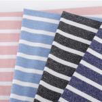 Clear Texture And Stylish High Quality Cotton Feel Striped Knit Fabric For T