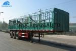 3x13 Tons 3 Axles Fence Tractor , Semi Trailer Truck With 50 Tons Loading