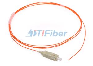 Quality OM1 62.5 / 125 SC Fiber Optical Pigtail , 0.9mm OFNP Fiber Optic Cable wholesale