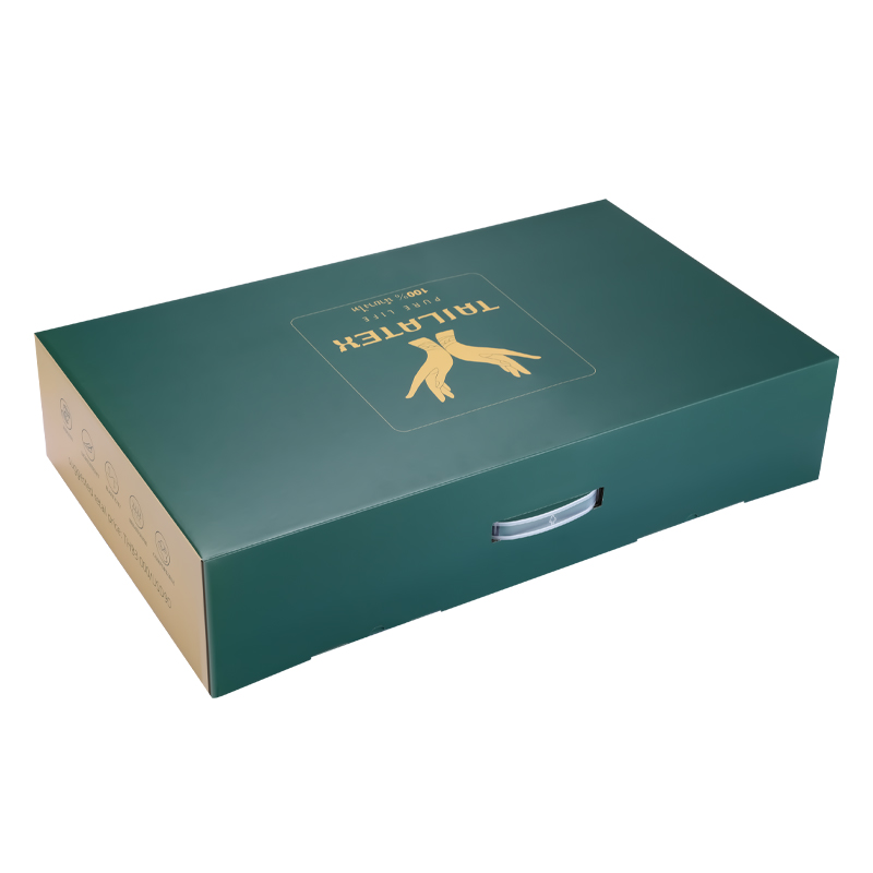 Eco-Friendly Pantone CMYK Custom Color Corrugated Cardboard Tuck End Box With Handle For Bit Items Products