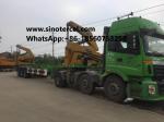 3 Axle Sidelifter Trailer For Loading 20 Feet 40 Feet Container With XCMG Crane