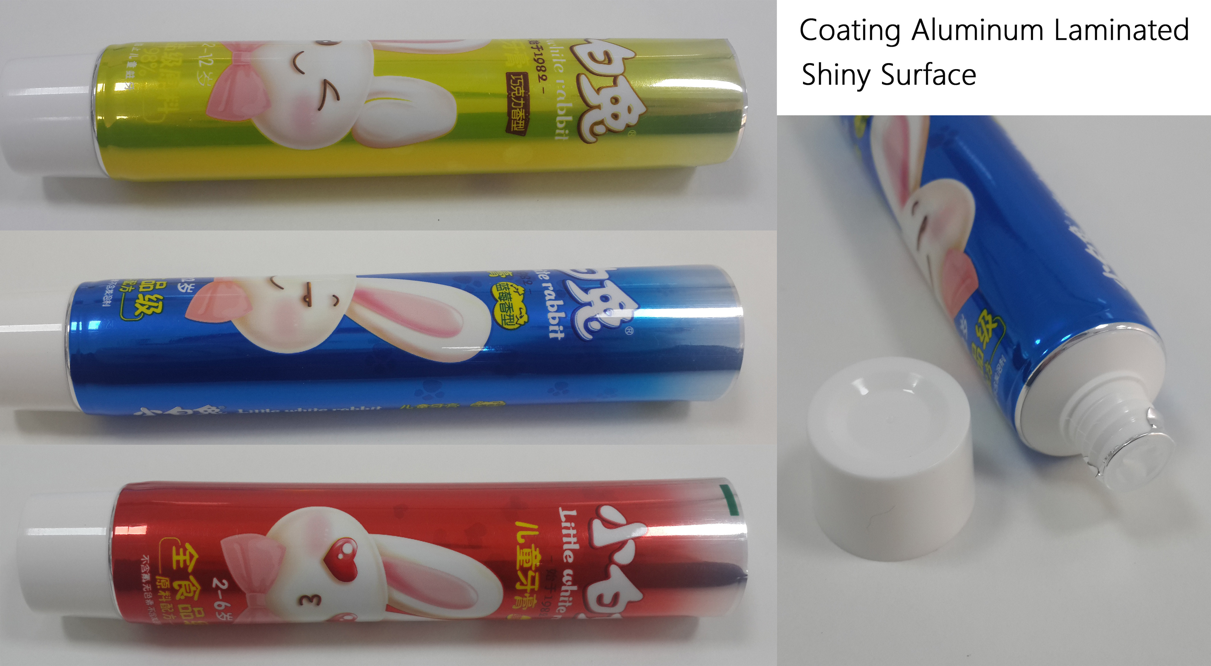 Metallic Plastic CAL Coating Aluminum Laminated Tube For Kids ToothPaste Gel Packaging