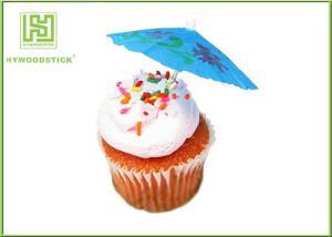 Quality 100% Birch Wood Wedding Cupcake Toppers Cupcake Toothpicks With Flag wholesale