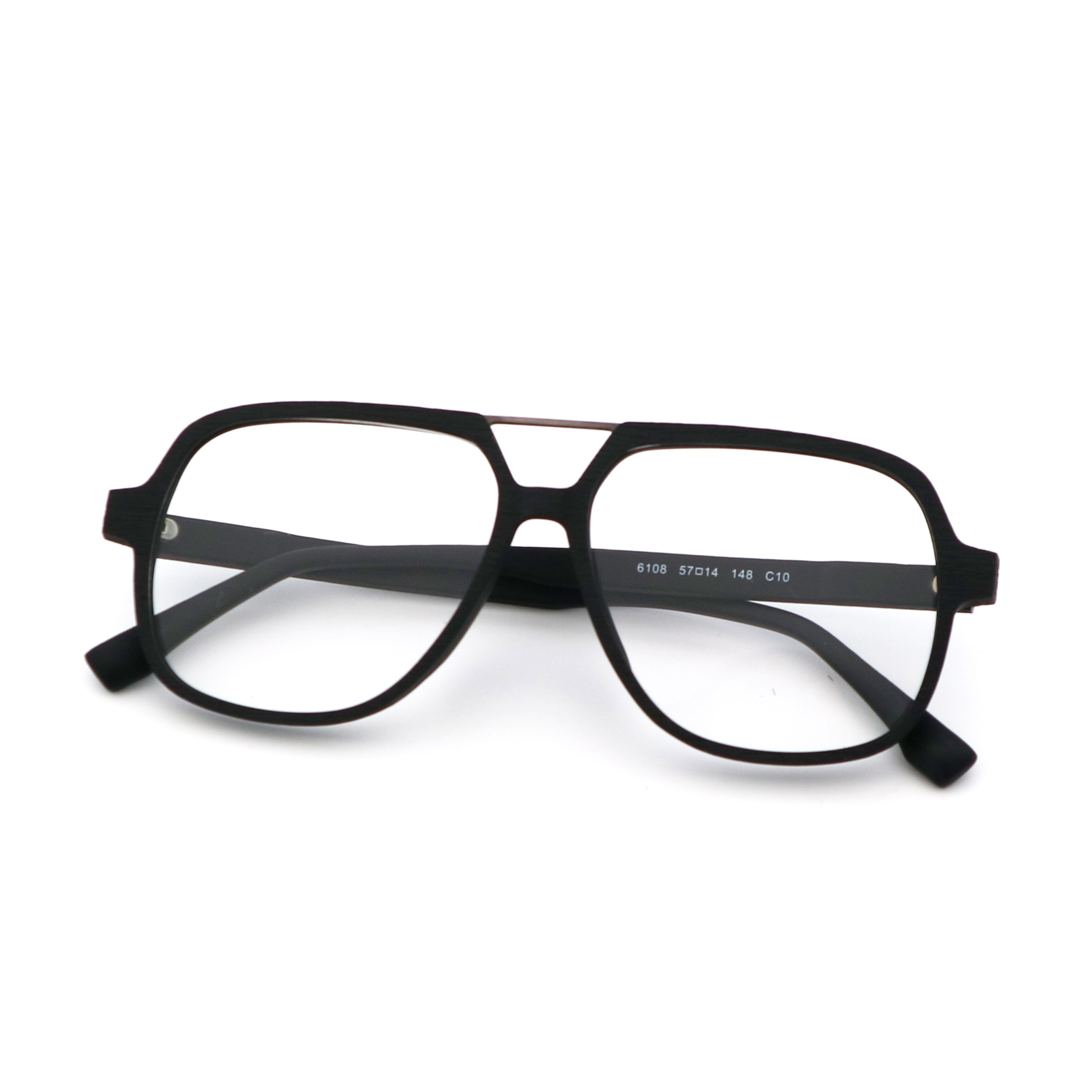 Handmade Retro Imitation Wood Acetate Optical Glasses Frame For Men And Women