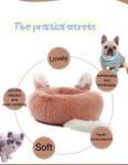 Manufacture Colorful Cute Rabbit Ears Warm Winter Round Pet Dog Cat Bed Sofa For