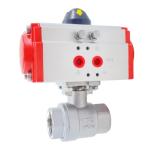 304/316 Stainless Steel Pneumatic Two-Piece Ball Valve Perfect for Industrial