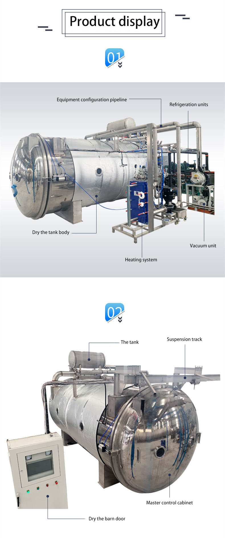 Food Vacuum Freeze Drying Machine For Vegetable and Fruit Drying