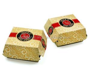 Quality Eco Recyclable Cardboard Hamburger Boxes Pizza Lunch Patty Packaging wholesale