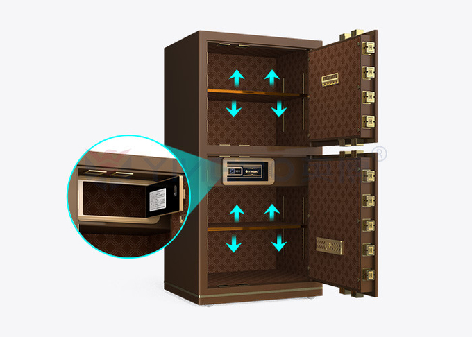 Double Door Electronic Lock Office Safe Box Dual Alarm YB/N7-120D