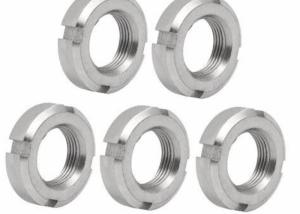M1.6 M2 M4 M5 18-8 Stainless Steel Slotted and Castle Nut SS304 Plain Polished Round