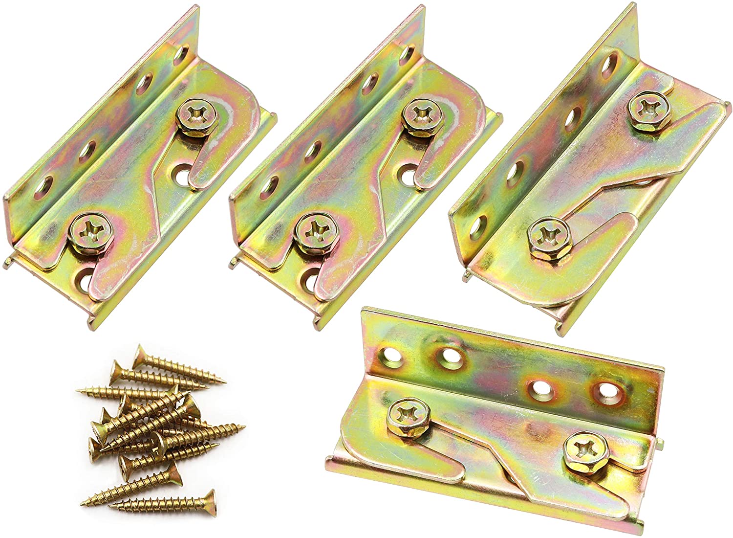 Silver Furniture Hardware Fittings Bed Sofa Couch Brackets Rail Hooks Bed Bracket Hinges
