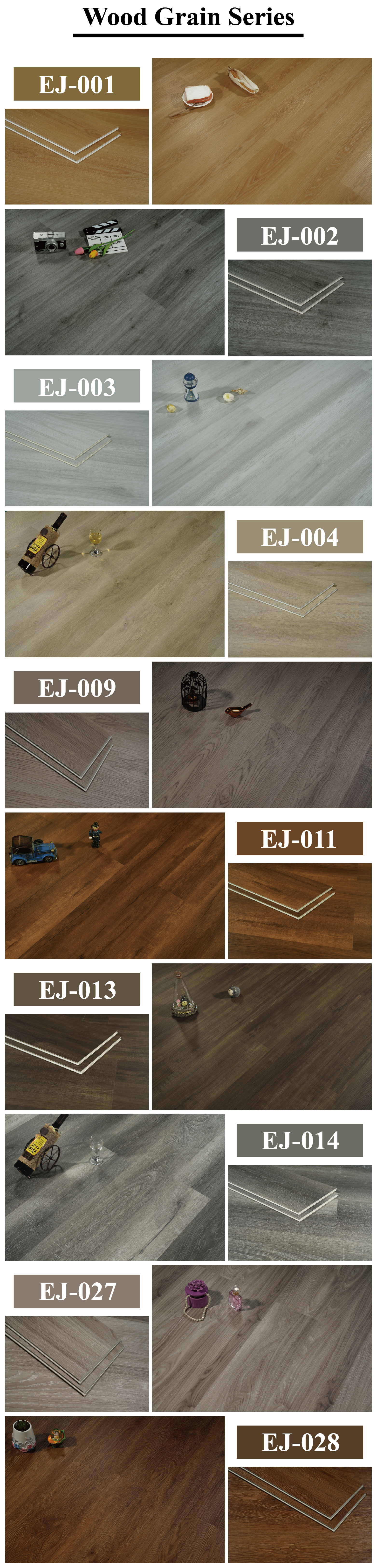 4.5mm Rigid SPC Flooring Interlocking Vinyl Flooring 5mm 8mm for Waterproof Piso SPC