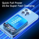 Transparent Black Magnetic Wireless Charging Power Bank 10000mAh 15W