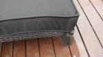 Modern Swimming Pool Waterproof Rattan Sun Lounger With Cushion
