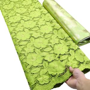 Quality 2023 African Importers African Guipure Lace with Stones 100% Cotton Fabric Embroidery wholesale