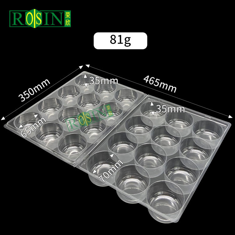 Hinged Clamshell Plastic Bakery Packaging Single Compartment Muffin Cupcake Box