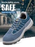 Comfort Genuine Leather Safety Shoes , Blue Sports Work Shoes For Men'S Working