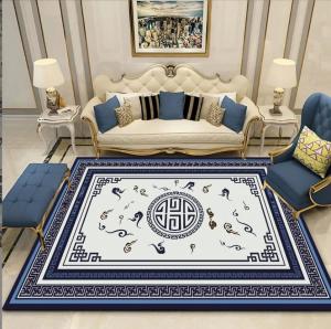 Quality Chinese Style Ancient Classic Crystal Velvet Floor Carpets For Sofa Living Room wholesale