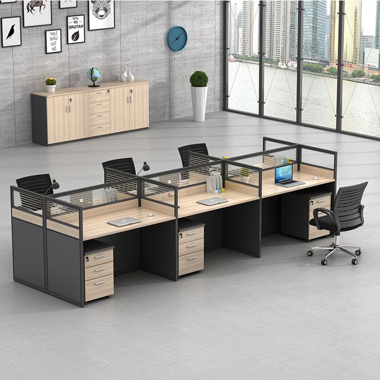 Private Office Area Modular Workstation Desk with Modern Design Style and MFC Material