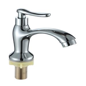 Quality Stainless Steel Cold Water Basin Tap L Shaped Single Handle Lavatory Faucet wholesale